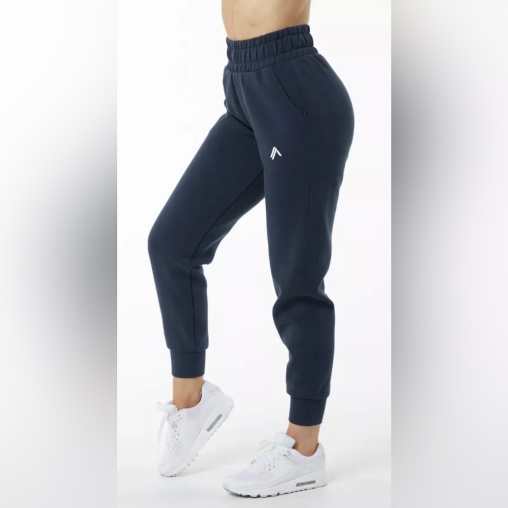 Alphalete Navy Blue High-Waist Joggers